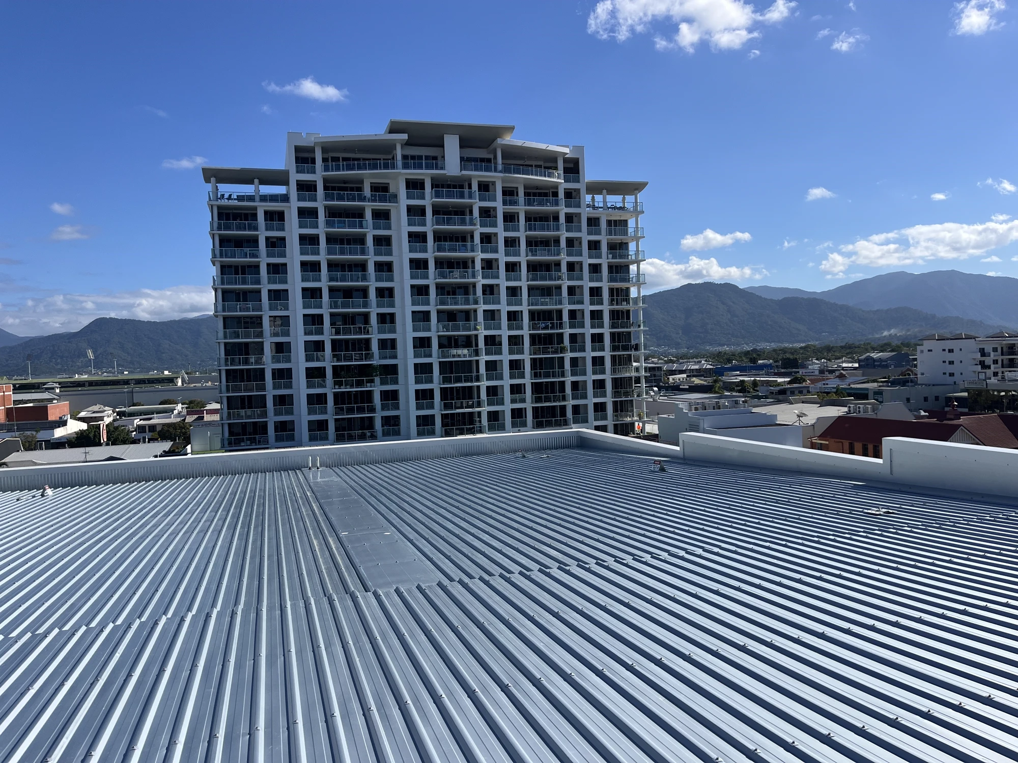 Grafton Project - New metal roof with city skyline